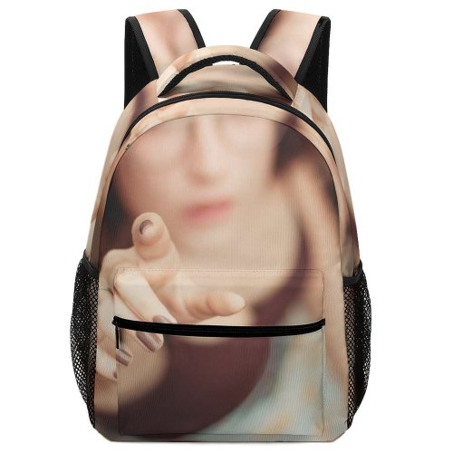 yanfind Children's Backpack  Focus Girl Beautiful Posing Skin Beauty Hands Face Fashionable Photoshoot Hairstyle Preschool Nursery Travel Bag