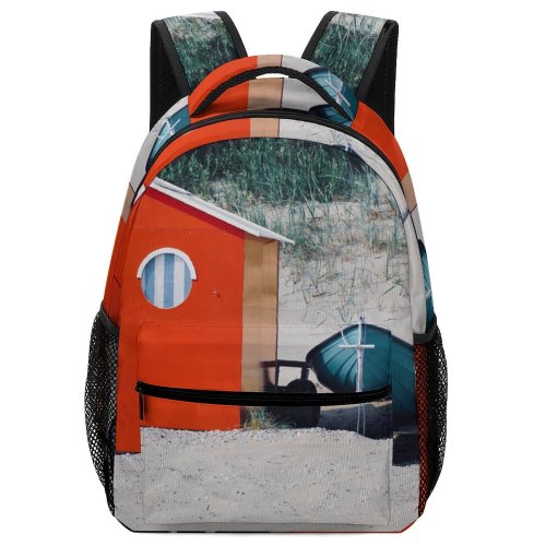 yanfind Children's Backpack Grass Landscape Daylight Boat Sand Outdoors Scenic Preschool Nursery Travel Bag