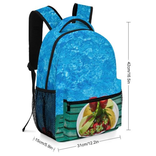 yanfind Children's Backpack Freshness Refreshment Delicious H Refreshing Poolside Melon Daylight Dug Juice Strawberries Preschool Nursery Travel Bag