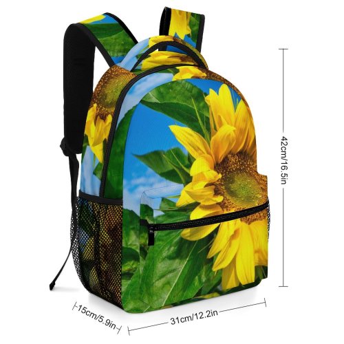 yanfind Children's Backpack Flower Plant   Cloudy Sky Flora Stock Preschool Nursery Travel Bag