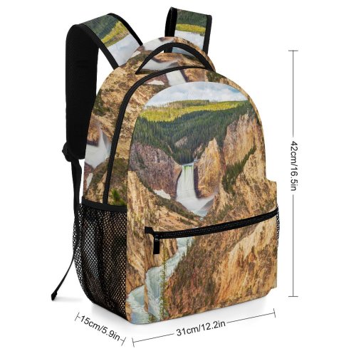 yanfind Children's Backpack National River Canyon Valley Pictures Outdoors Stock Waterfall Wyoming Free Park Preschool Nursery Travel Bag