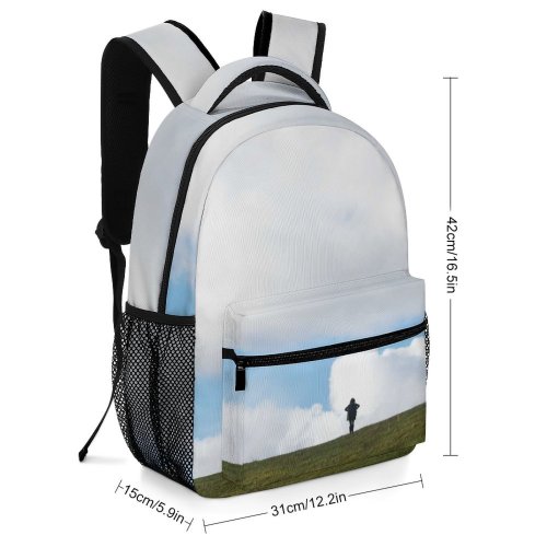 yanfind Children's Backpack Field Grassland Outdoors Bibbona Li Italia Sky Countryside Mound Grass Plant Cloud Preschool Nursery Travel Bag