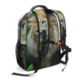 yanfind Children's Backpack  Focus Mane Staring Wild Depth Danger Field  Wildlife Fur Outdoors Preschool Nursery Travel Bag
