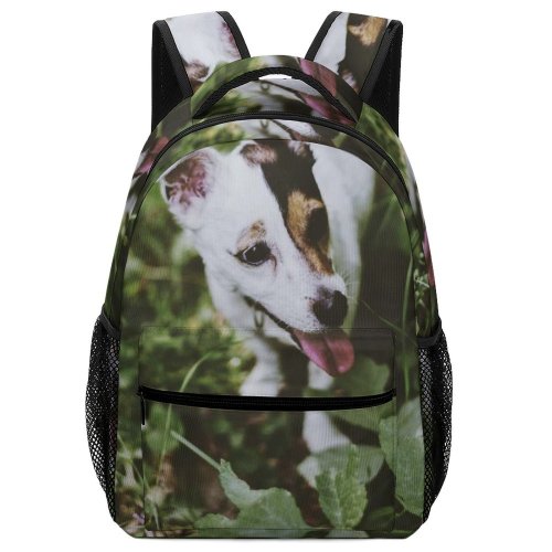 yanfind Children's Backpack Dog Pet Summer Ivy Leaves Happy Pointer Cotton  Forest Grey Public Preschool Nursery Travel Bag