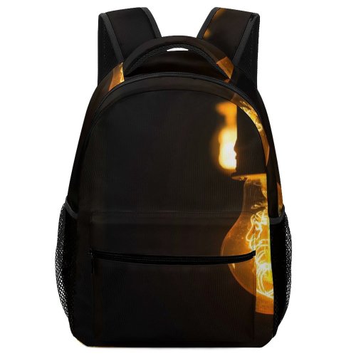 yanfind Children's Backpack Dark Illuminated Filament Lamp Insubstantial Electricity Energy Idea Light Luminescence Glass Bulb Preschool Nursery Travel Bag