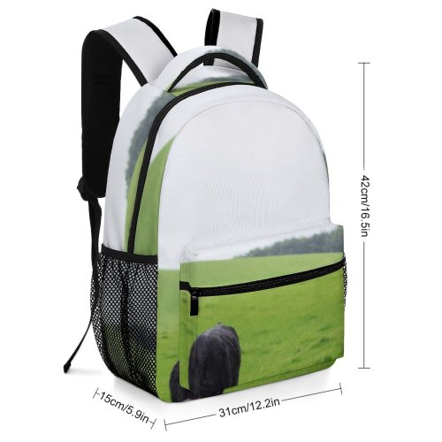 yanfind Children's Backpack Field Grassland Outdoors Cattle Cow Countryside Farm Rural Pasture Meadow Scotland Grazing Preschool Nursery Travel Bag