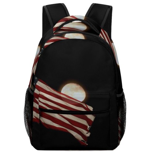 yanfind Children's Backpack Flag Patriotic Night United States (USA) Veterans Independence Preschool Nursery Travel Bag
