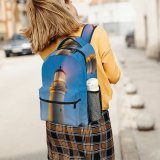 yanfind Children's Backpack Lighthouse Sky   Night Light IPhone Architecture Cape Nelson Preschool Nursery Travel Bag