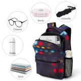 yanfind Children's Backpack  Focus Magic Time Shining Illuminated Lights Colorful Luminescence Abstract Round Bokeh Preschool Nursery Travel Bag