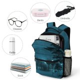 yanfind Children's Backpack Frozen Tree Park Winter Fog Dark Branch Lamp Season Landscape Light Mist Preschool Nursery Travel Bag