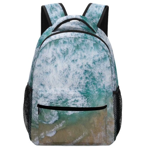 yanfind Children's Backpack Ocena Cool Beach Shore  Surf Aerial  Bubble Sand Winter Seashore Preschool Nursery Travel Bag