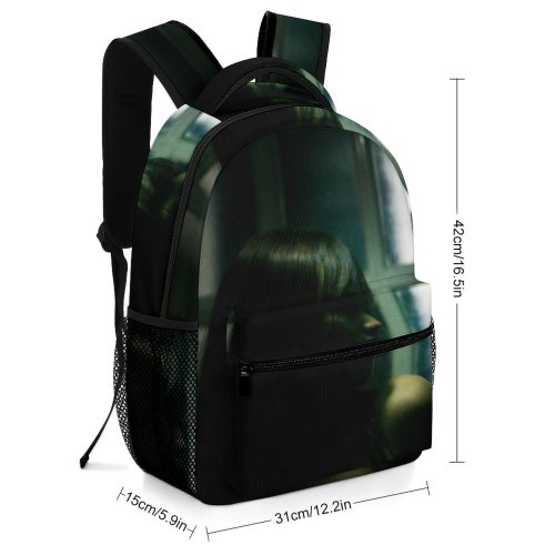 yanfind Children's Backpack Figure Sensual City Dark Posing Dim Unemotional Stand Illuminate Lamp Lights Contemplate Preschool Nursery Travel Bag
