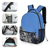 yanfind Children's Backpack Cliff Outdoors Sports  Range Peak Rock Birds Grey Preschool Nursery Travel Bag