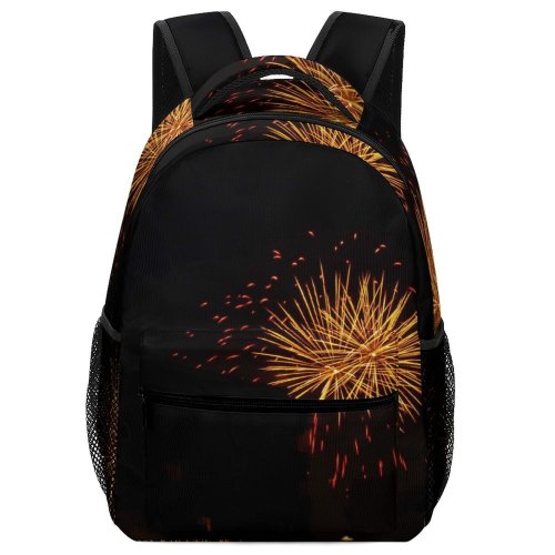yanfind Children's Backpack Fireworks Firecrackers Flares Pyrotechnics Lighting Effects Sosnowiec Days Darkness Midnight Night Diwali Preschool Nursery Travel Bag