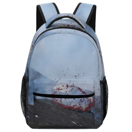 yanfind Children's Backpack Eruption Road Pictures Outdoors  Grey Volcano Italy Unnamed Preschool Nursery Travel Bag