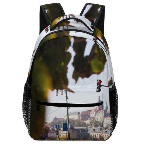 yanfind Children's Backpack  Street City Lights Cityscape Automobiles Landscape Daylight Traffic Buildings Urban Transportation Preschool Nursery Travel Bag