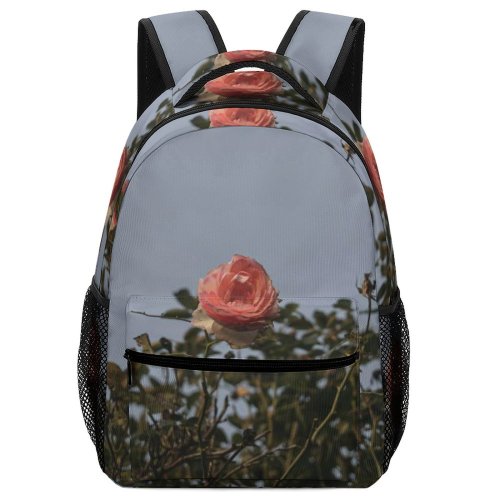 yanfind Children's Backpack  Flower Plant Rose Grey Preschool Nursery Travel Bag