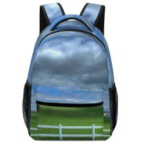 yanfind Children's Backpack Calm Clear Cloud Cloudy Colorful Country Ecological Ecology Farm Farming Field Preschool Nursery Travel Bag