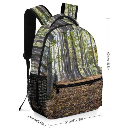 yanfind Children's Backpack Forest Plant Vegetation Land Outdoors Tree Woodland  Ground Trunk Jungle Branches Preschool Nursery Travel Bag
