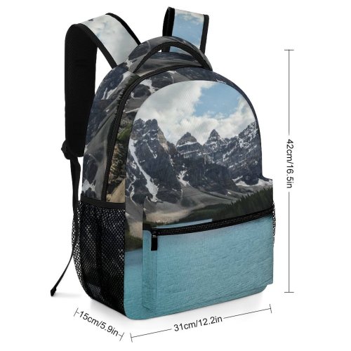 yanfind Children's Backpack Landscape Exploring Creative Pictures Cloud Outdoors Snow Tree Alps  Range Preschool Nursery Travel Bag