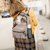yanfind Children's Backpack Autumn Road Sweater  Season Fall Umbrella Leaves Preschool Nursery Travel Bag