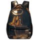 yanfind Children's Backpack Golden Dark Kitchenware Caffeine Cup Kettle Wood Table Still Vintage Pitcher Preschool Nursery Travel Bag