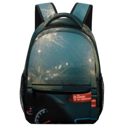 yanfind Children's Backpack Drive Rainy Raining Lights Evening Travel Gauge Moisture Transportation Preschool Nursery Travel Bag