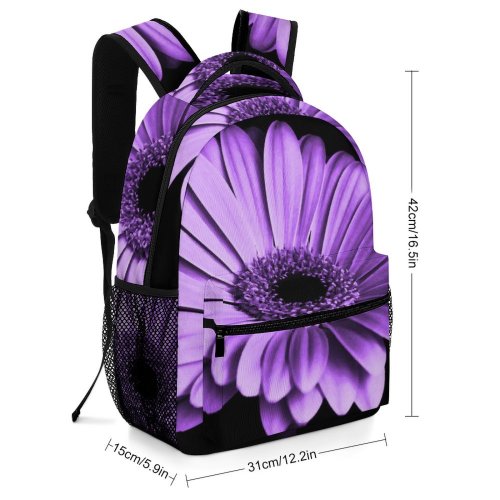 yanfind Children's Backpack Flora Petals Gerbera Purple Light Macro Flower Preschool Nursery Travel Bag