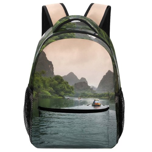 yanfind Children's Backpack Adventure Daylight Raft Travel Island Boat  River Transportation Outdoors Scenic Seashore Preschool Nursery Travel Bag