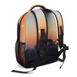 yanfind Children's Backpack Golden Silhouettes City Dark Religion Clouds Dome Sunset Landscape Evening Buildings Preschool Nursery Travel Bag