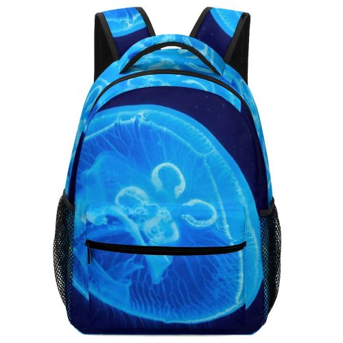 yanfind Children's Backpack Dark Invertebrate Creature Underwater Aquatic Jellyfish Marine Transparent Aquarium Luminescence Preschool Nursery Travel Bag