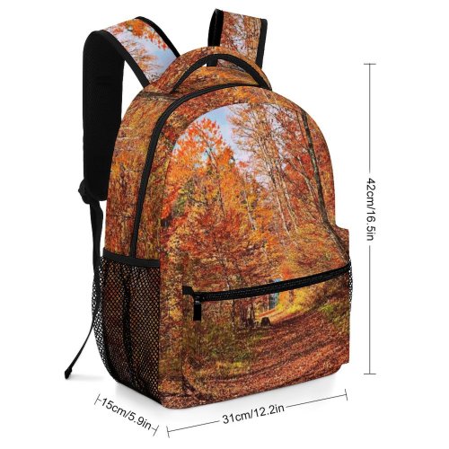 yanfind Children's Backpack Abies Road Leaf Plant Domain Trunk Pictures Ground Outdoors Tree Fir Preschool Nursery Travel Bag