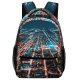 yanfind Children's Backpack From Citylights Evening Chicago Urban City Buildings Lights Night Illuminated Cityscape Above Preschool Nursery Travel Bag
