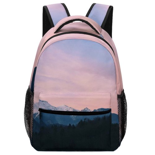 yanfind Children's Backpack Abies Range Slovenia Tree  Ribčev Snow Domain Plant Fir Purple Preschool Nursery Travel Bag