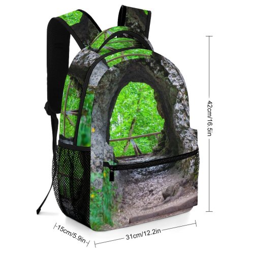 yanfind Children's Backpack Garden Arbour Outdoors Path Inzigkofen Sigmaringen Deutschland Plant Slate Tunnel Breaktrough Corridor Preschool Nursery Travel Bag