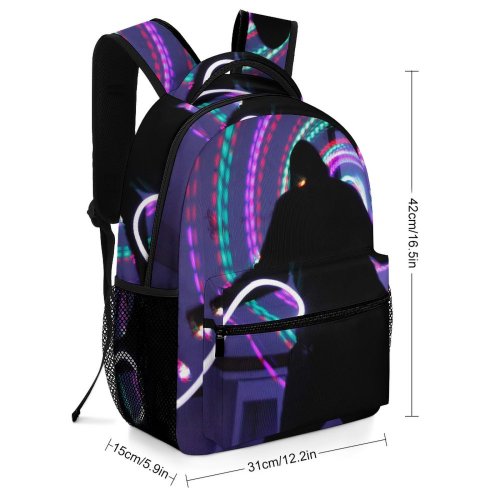 yanfind Children's Backpack Entertainment Performance Lights Club Nightclub Crowd Colorful Audio Disco Musician Discotheque Preschool Nursery Travel Bag