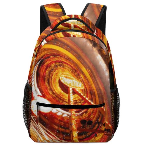 yanfind Children's Backpack  Park Entertainment Time Rides Illuminated Lights Lapse Excitement Evening Funfair Light Preschool Nursery Travel Bag