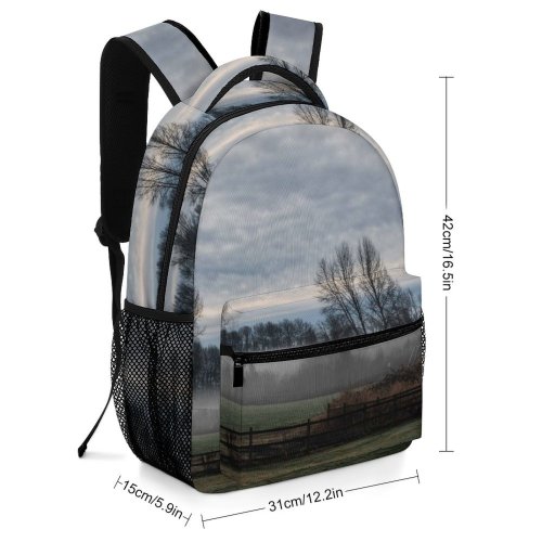 yanfind Children's Backpack Fog Outdoors Grey Mist East Lake Sammamish Trail Redmond Wa Usa Grass Preschool Nursery Travel Bag