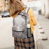 yanfind Children's Backpack Grey Outdoors Snow  Plant Vegetation Winter Tree Forest Land Woodland Frost Preschool Nursery Travel Bag