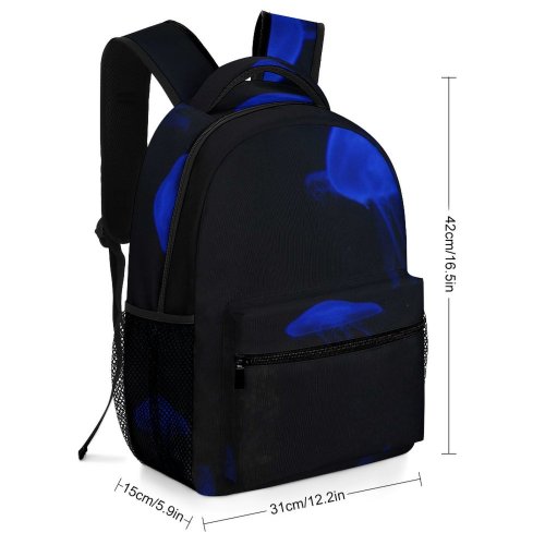 yanfind Children's Backpack Fish Jelly Texture Ocean Aquarium Brest France Oceanopolis Jellyfish Bioluminescence Electric Cnidaria Preschool Nursery Travel Bag