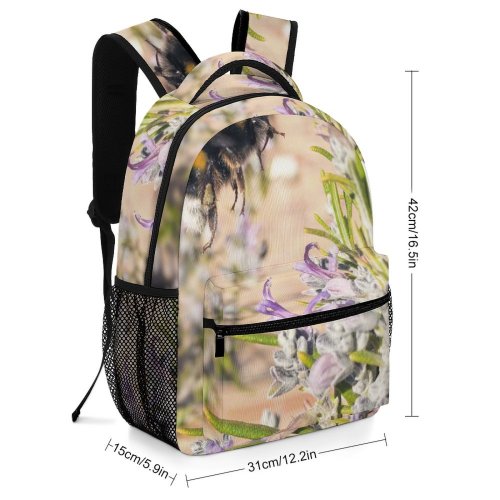 yanfind Children's Backpack Bumblebee Spain Bicho Abejorro Calle  Andrena Fly Domain Plant Cueva Preschool Nursery Travel Bag