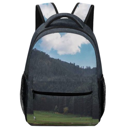 yanfind Children's Backpack Field Outdoors Grassland Sheep Countryside Farm Grazing Meadow Pasture Ranch Rural Abies Preschool Nursery Travel Bag