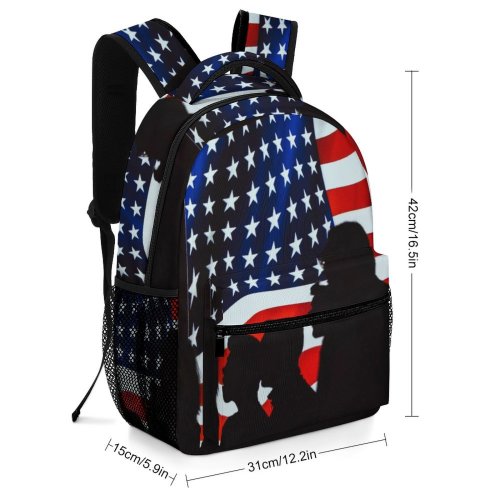 yanfind Children's Backpack Freedom Independence Stripe Administration States Flag Election State Windy Unity Silhouette Preschool Nursery Travel Bag