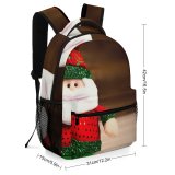 yanfind Children's Backpack Cute Wood Child Santa Winter Christmas Decoration Wooden Plush Fun Preschool Nursery Travel Bag