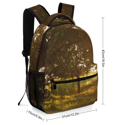 yanfind Children's Backpack Field Tree Summer Landscape Natural Sunlight Sky Atmospheric Light Morning Preschool Nursery Travel Bag