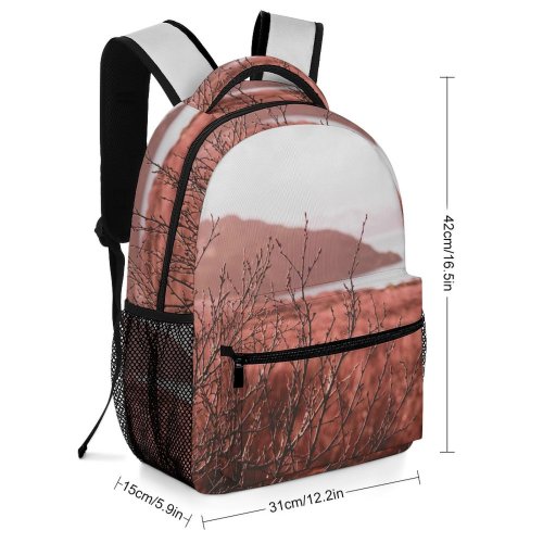 yanfind Children's Backpack Grass Plant Golden Laugarás Laugaras Iceland Flora Lake Outdoors Landscape Forest Mood Preschool Nursery Travel Bag