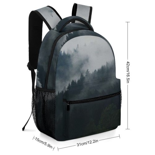 yanfind Children's Backpack Fog Forest Grey Mist Cloud  Tree Overcast Haze Cloudy Ridge Preschool Nursery Travel Bag
