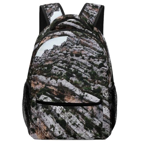 yanfind Children's Backpack Cliff Outdoors Grey Plant Tree Stock Preschool Nursery Travel Bag