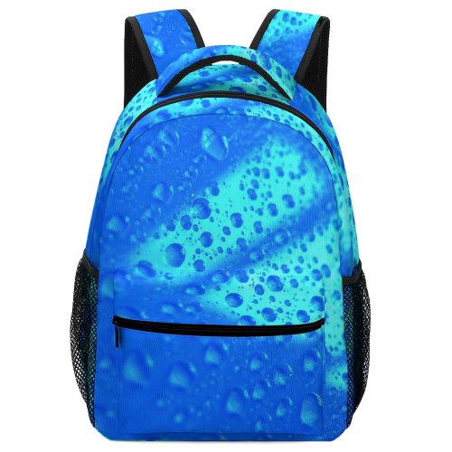 yanfind Children's Backpack Bubbles Drops Glass Dew H O Aqua Turquoise Cobalt Electric Azure Preschool Nursery Travel Bag