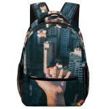 yanfind Children's Backpack  City Downtown Cityscape Landscape Daylight Travel Arm Buildings Portrait Urban Outdoors Preschool Nursery Travel Bag